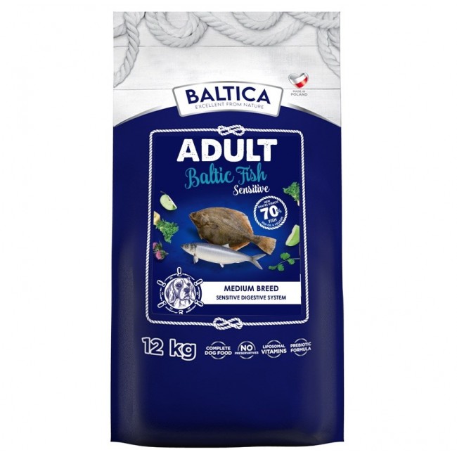 BALTICA Excellent Sensitive Baltic fish Medium breed Mono - dry dog food - 12kg
