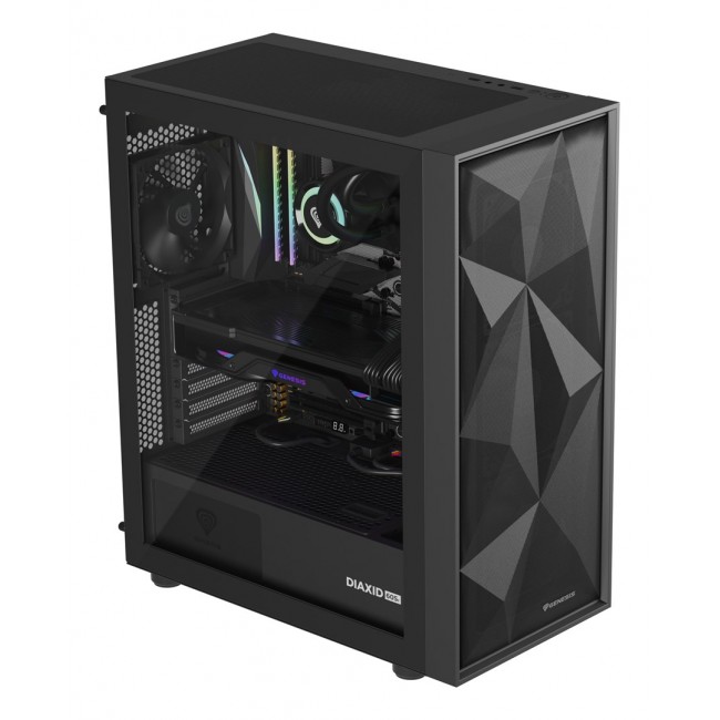 GENESIS DIAXID 605F MIDI TOWER CASE WITH USB-C WINDOW BLACK