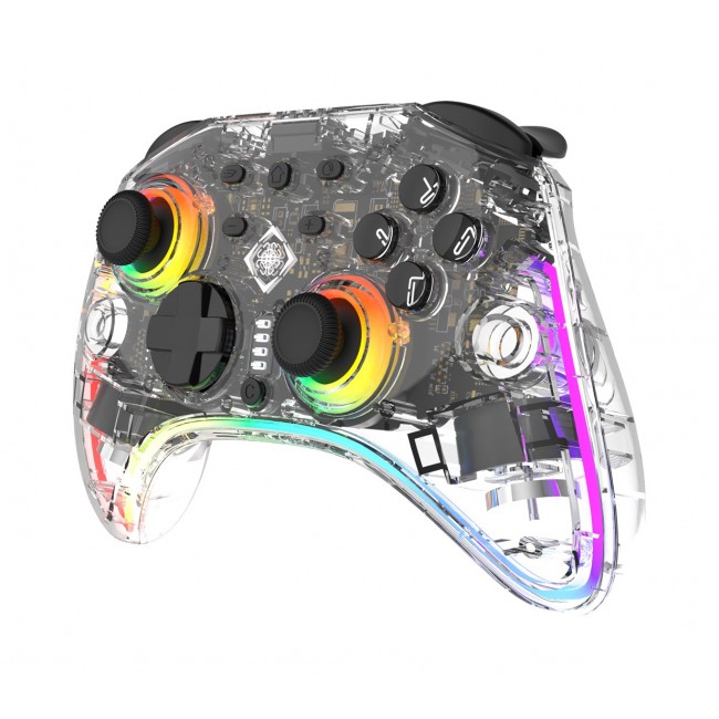 Deltaco Gaming GAM-198-T Gaming Controller Transparent Bluetooth/USB Gamepad Nintendo Switch, Nintendo Switch 2, Nintendo Switch OLED, Android, PC Deltaco Gaming GAM-198-T Gaming Controller Transparent Bluetooth/USB Gamepad Nintendo Switch, Nintendo Switch 2, Nintendo Switch OLED, Android, PC