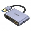 UNITEK V1304A video cable adapter 0.15 m USB Type-A HDMI + VGA (D-Sub) Grey UNITEK V1304A video cable adapter 0.15 m USB Type-A HDMI + VGA (D-Sub) Grey