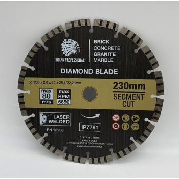 SEGMENT TURBO CUT DIAMOND BLADE 230mm INDIAN PROFESSIONAL