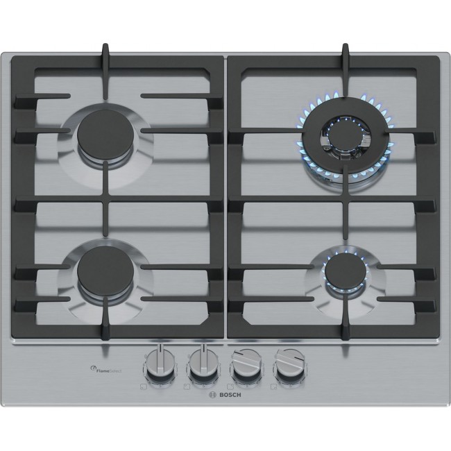 Bosch Serie 6 PCH6A5I90 hob Stainless steel Built-in 60 cm Gas 4 zone(s) Bosch Serie 6 PCH6A5I90 hob Stainless steel Built-in 60 cm Gas 4 zone(s)