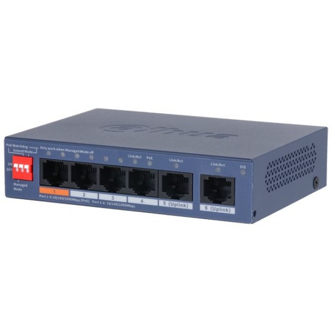 Switch POE CS4006-4GT-60-V2 4-port Dahua Switch POE CS4006-4GT-60-V2 4-port Dahua