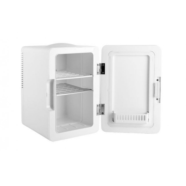 ELLE 6L white mini fridge with LED make-up mirror