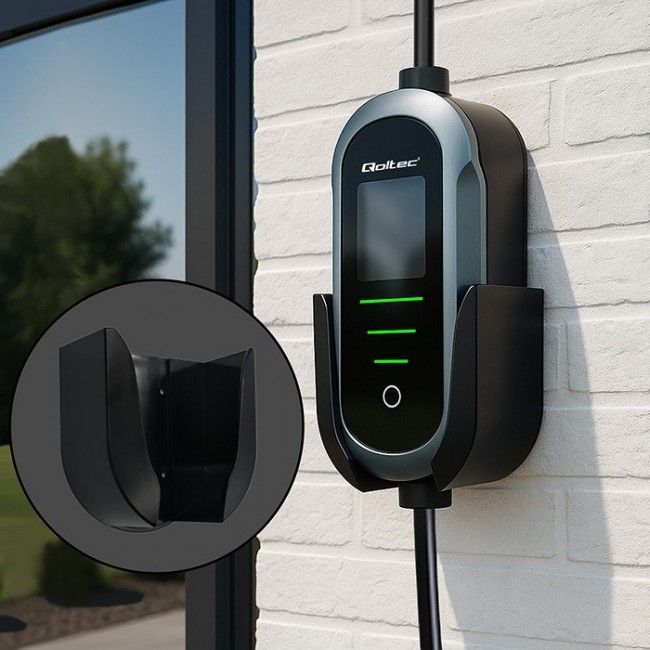 Qoltec Mobile EV Electric Car Charger 2in1 Type2 | 11kW | 400V | Wi-Fi | TUYA | SMART LIFE | LCD | Portable | Wallbox | 5m Qoltec Mobile EV Electric Car Charger 2in1 Type2 | 11kW | 400V | Wi-Fi | TUYA | SMART LIFE | LCD | Portable | Wallbox | 5m