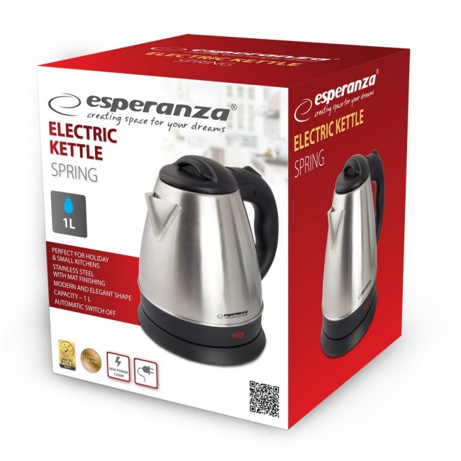Esperanza EKK116X Electric kettle 1 L 1350 W Inox Esperanza EKK116X Electric kettle 1 L 1350 W Inox