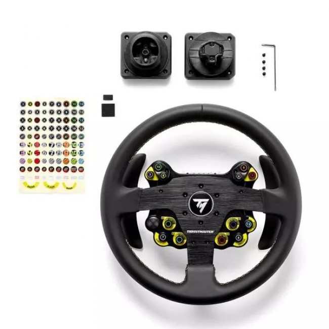 Thrustmaster Evo Racing 32R Leather Black, Yellow Steering wheel Analogue / Digital PC, PlayStation 4, PlayStation 5, Xbox One, Xbox One S, Xbox One X, Xbox Series S, Xbox Series X
