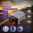 Qoltec Przetwornica napięcia Pure Sine Wave | 12V na 230V | 1000/2000W | LCD | USB | USB-C | Kompatybilna z LiFePO4 GEL AGM