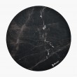 Arozzi Zona Round Floor Pad Black, Marble colour Microfibre, Rubber