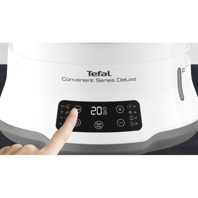 Tefal Convenient Series Deluxe VC502D steam cooker 3 basket(s) Countertop 900 W Stainless steel, White