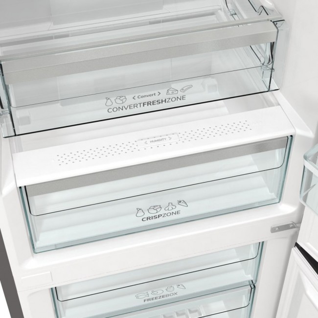 Gorenje NRK6192AXL4 fridge-freezer Freestanding 300 L E Grey