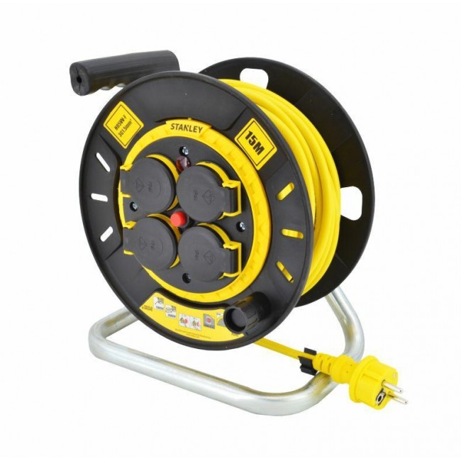 STANLEY REEL EXTENSION CORD 15m 3x1.5mm 16A IP20 STANLEY REEL EXTENSION CORD 15m 3x1.5mm 16A IP20