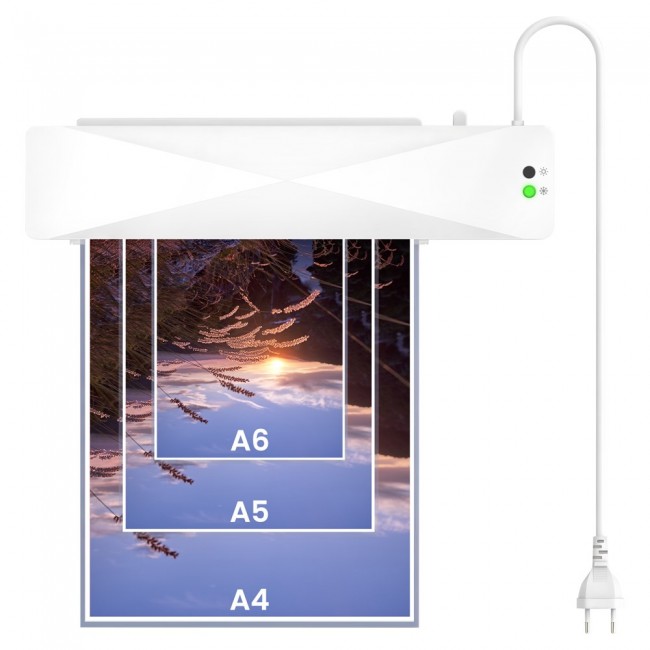 Savio LR-01/W laminator Cold/hot laminator 320 mm/min White Savio LR-01/W laminator Cold/hot laminator 320 mm/min White