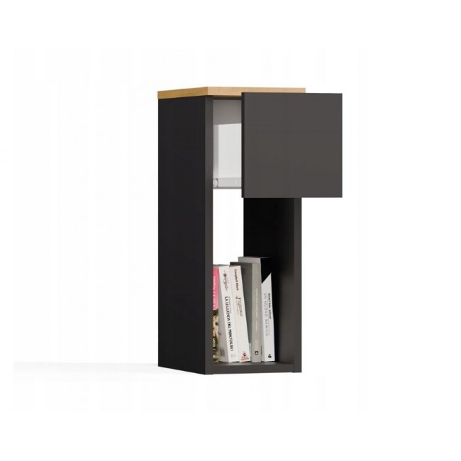 GALAX 20/1S BEDSIDE TABLE, ANTHRACITE/ARTISAN GALAX 20/1S BEDSIDE TABLE, ANTHRACITE/ARTISAN