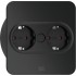 Bachmann 946.101 socket-outlet 2 x Type F Stainless steel
