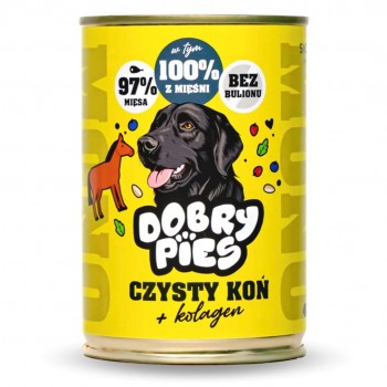 DOBRY PIES Mono Pure Horse + Collagen wet dog food 400g