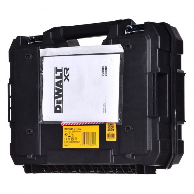 DEWALT WKRĘTARKA 18V DCD800E1T 90Nm 1x1,7Ah POWERSTACK BL TSTAK DEWALT WKRĘTARKA 18V DCD800E1T 90Nm 1x1,7Ah POWERSTACK BL TSTAK