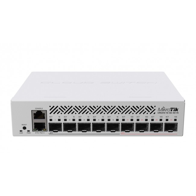 MIKROTIK RouterBOARD Cloud Router Switch CRS310-1G-5S-4S+IN + L5 (800MHz 256MB RAM 1x GLAN 5x SFP 4x SFP+) desktop MIKROTIK RouterBOARD Cloud Router Switch CRS310-1G-5S-4S+IN + L5 (800MHz 256MB RAM 1x GLAN 5x SFP 4x SFP+) desktop