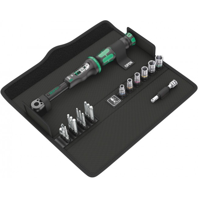 Torque wrench Click-Torque 1/4'' 2.5-25NM, 20 parts