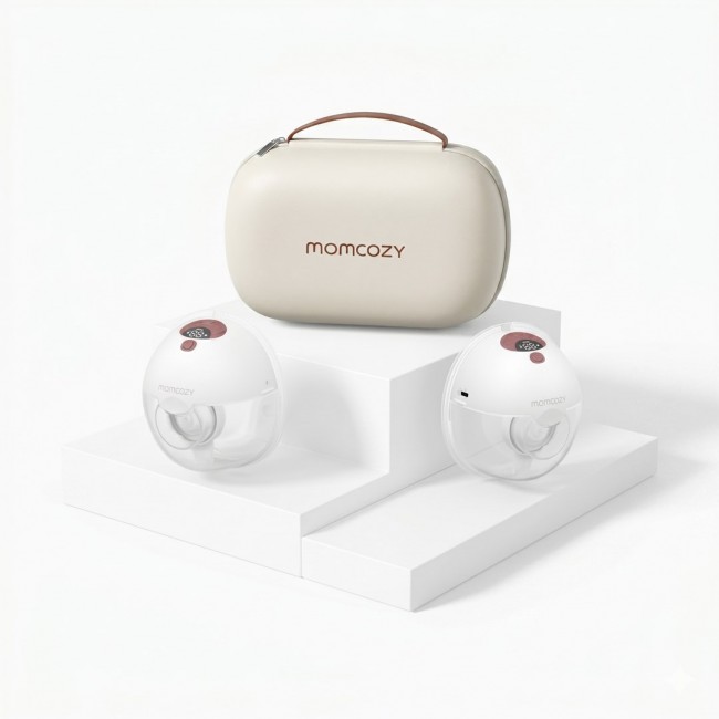Momcozy M5 Breast pump with app control Double set Red
