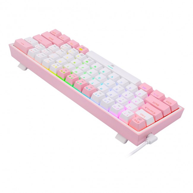 REDRAGON K617-RGB Fizz RGB White/Pink keyboard USB Pink, White