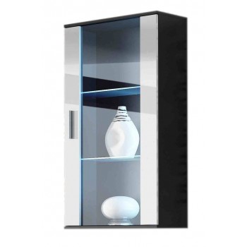 Cama hanging display cabinet SOHO black/white gloss