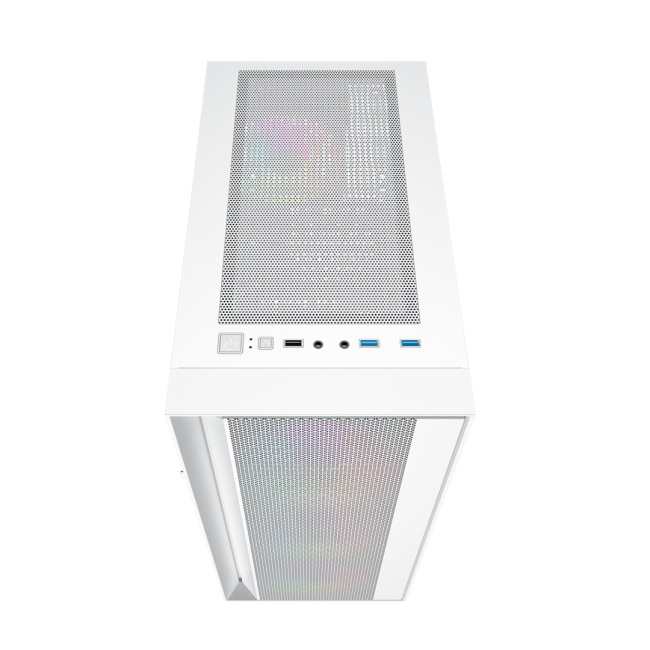 Gembird Fornax 4000W ARGB gaming ATX computer case, Midi Tower, backlight, White