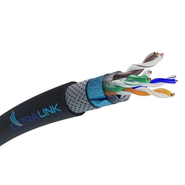 Extralink Twisted pair CAT5E SFTP (SF/UTP) V2 Outdoor 305M Extralink Twisted pair CAT5E SFTP (SF/UTP) V2 Outdoor 305M