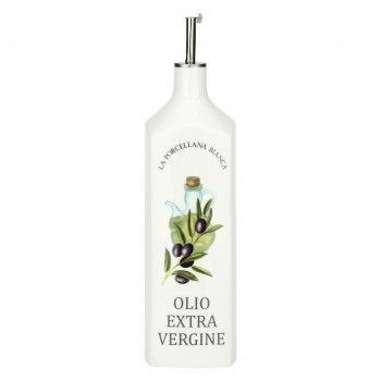 Square Conserva Oil Bottle - White, 1 ltr