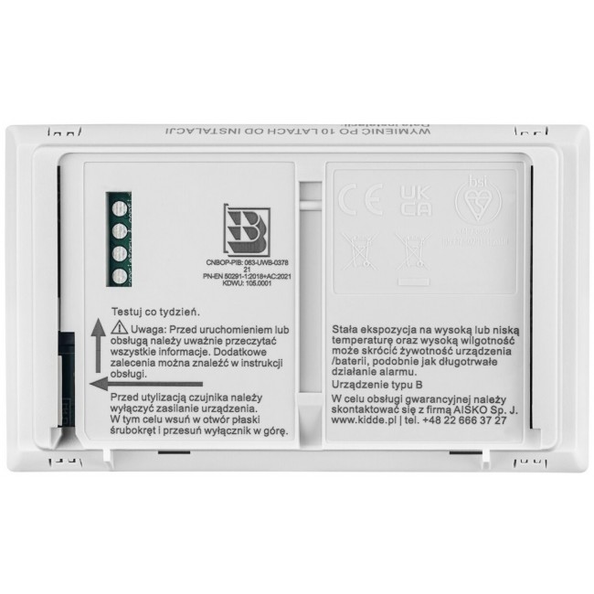 Smoke and carbon monoxide detector K10LLCO KIDDE