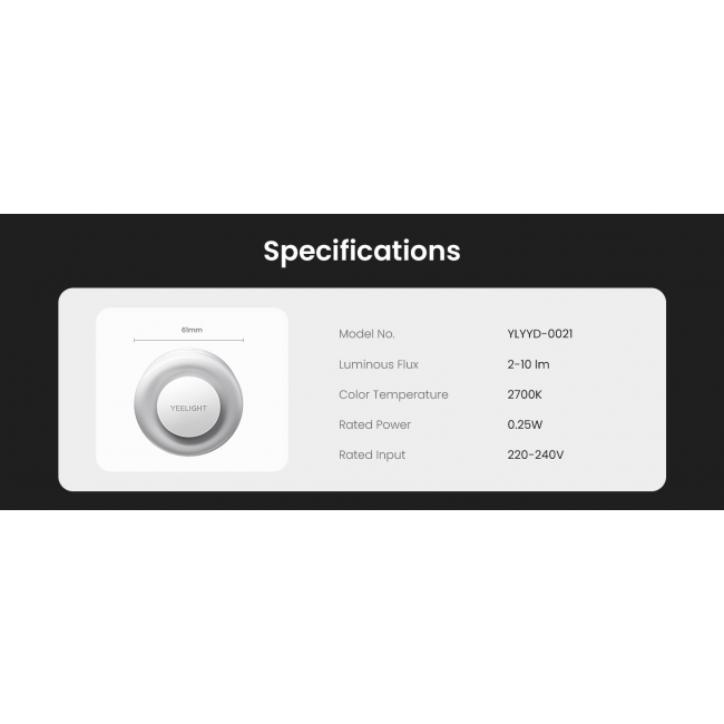 Yeelight night light with light sensor Lite