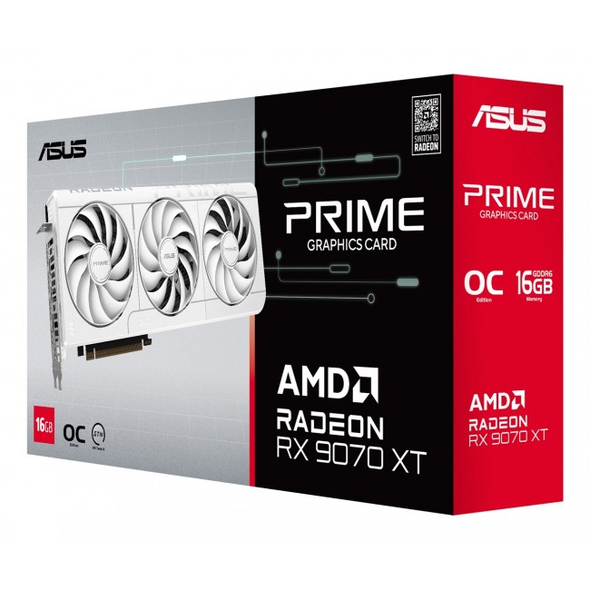 ASUS Prime -RX9070XT-O16G-WHITE AMD Radeon RX 9070 XT 16 GB GDDR6 ASUS Prime -RX9070XT-O16G-WHITE AMD Radeon RX 9070 XT 16 GB GDDR6