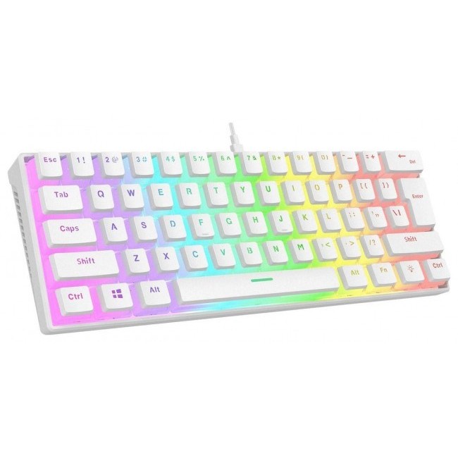 Wired mechanical keyboard - Rampage RADIANT K11 White RGB