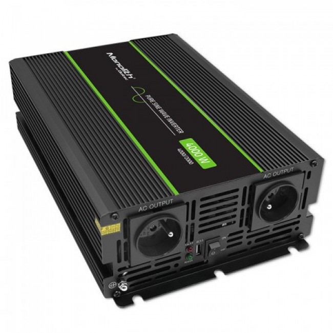 Qoltec Monolith power adapter/inverter Auto 4000 W Black Qoltec Monolith power adapter/inverter Auto 4000 W Black