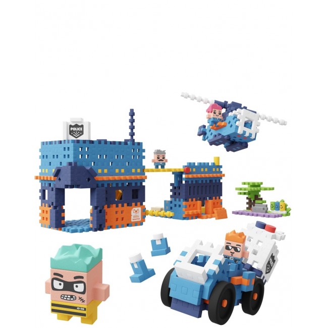 MARIOINEX Mini Waffle City Police Station Building Blocks, 280 pieces MARIOINEX Mini Waffle City Police Station Building Blocks, 280 pieces