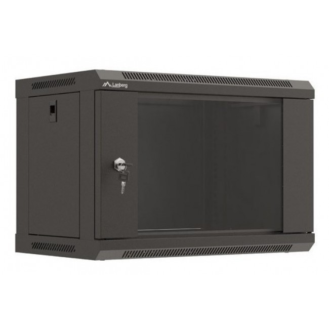 Lanberg WF03-5306-10B rack cabinet 6U Wall mounted rack Black