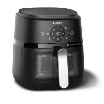 Philips 2000 series NA221/00 fryer Single 4.2 L Stand-alone 1500 W Hot air fryer Black, Silver