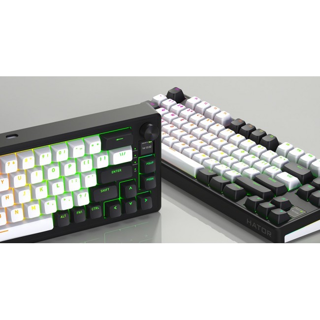 HATOR Skyfall 80 MAG ULTIMA 8K wireless keyboard Gaming USB + RF Wireless + Bluetooth QWERTY US English Black, White