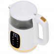 Adler AD 1305WG electric kettle 1.7 L 2200 W Transparent, Gold, White