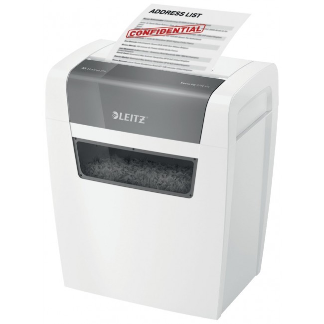 Leitz IQ Home Shredder, P4, 6 sheets, 15 l garbage can