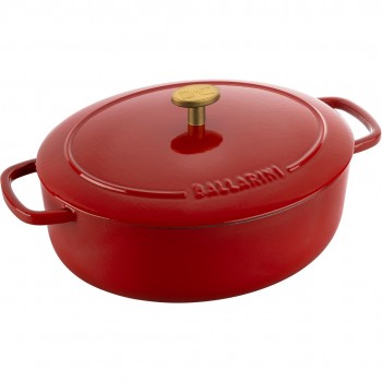 Ballarini Bellamonte Oval Cast Iron Casserole - Red, 2.2 ltr