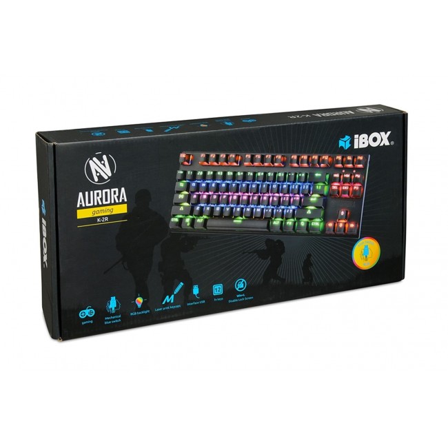 iBox IKGMK2R keyboard Gaming USB QWERTY US English Black iBox IKGMK2R keyboard Gaming USB QWERTY US English Black