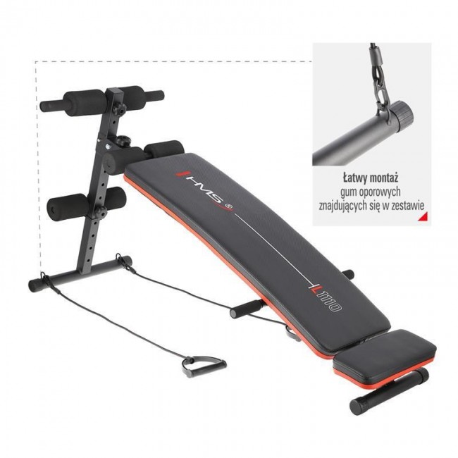 HMS Fitness L1110 Adjustable weight training bench Adjustable seat Home Black HMS Fitness L1110 Adjustable weight training bench Adjustable seat Home Black