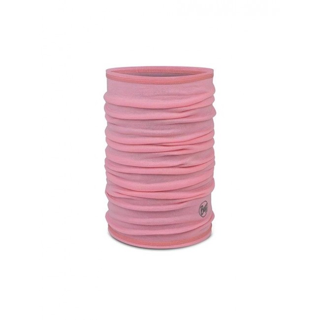 Buff Merino Lightweight Jr Solid Children's merino wool neck warmer Pink
