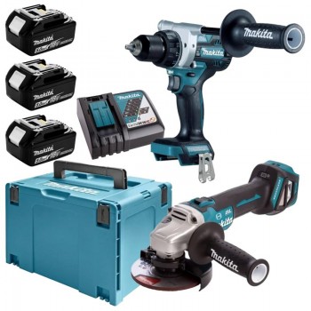 MAKITA ZESTAW COMBO 18V DLX2544TJ (DDF492 , DGA513) 3x5,0 MP