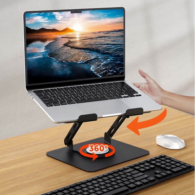 Adjustable, rotatable, ergonomic laptop stand 10 17 LAPTOP STAND ROTO MT2662