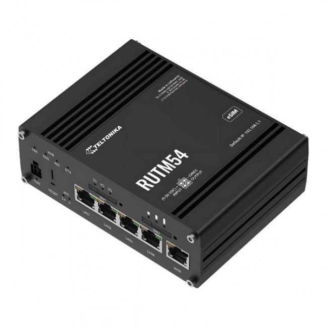 Teltonika RUTM54 wireless router Gigabit Ethernet Dual-band (2.4 GHz / 5 GHz) 5G Black Teltonika RUTM54 wireless router Gigabit Ethernet Dual-band (2.4 GHz / 5 GHz) 5G Black