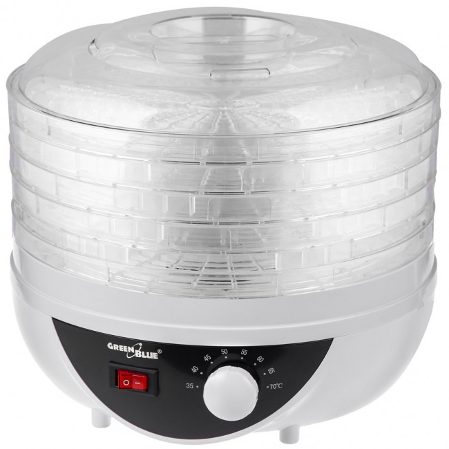 GreenBlue mushroom, vegetable and fruit dryer, 250W power, very quiet, 5 sieves, GB195