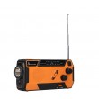 Extralink RADIO AWARYJNE SOLARNE Z KORBKA DYNAMO POWERBANK 4000MAH Z LATARKA SOS SR-4000 Portable Analog Black, Orange