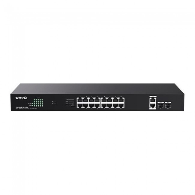 Tenda TEG1120P-16-150W network switch Unmanaged Gigabit Ethernet (10/100/1000) Power over Ethernet (PoE)
